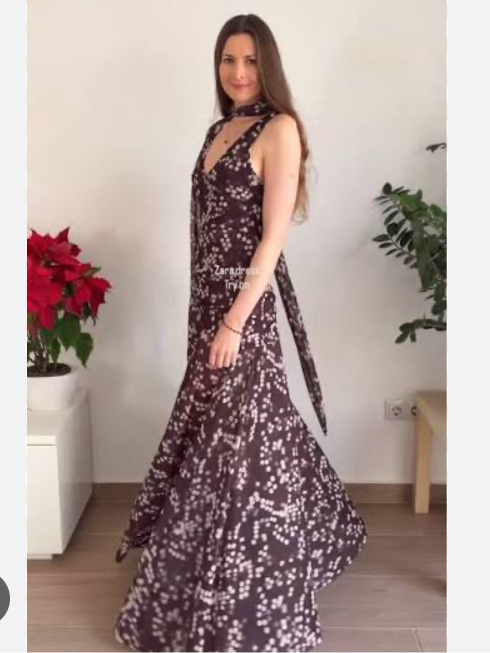 ZARA LONG TULLE POLKA DOT DRESS - Picture 9 of 16